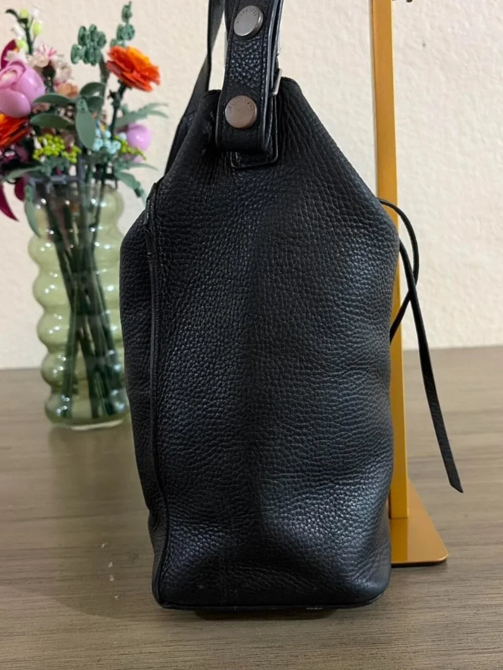 ALLSAINTS Black Kita Pebbled Leather Crossbody